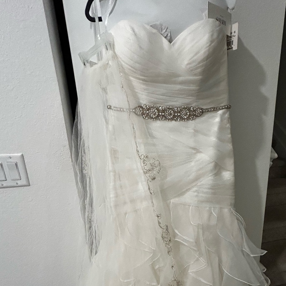 David’s Bridal NEW
Wedding dress -includes everything in picture (veil, crown)